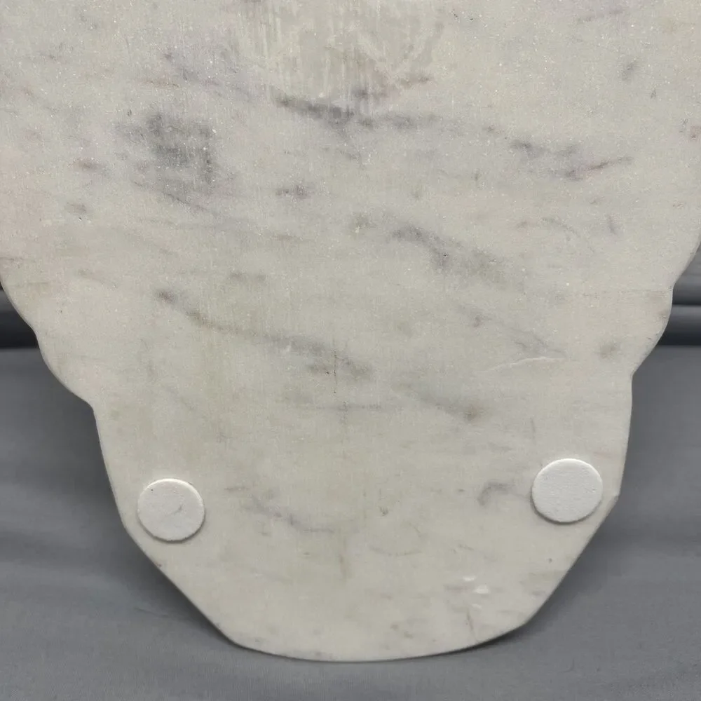 Marble Cheese Board Charcuterie Serving Tray White Skull Halloween Witch Goth